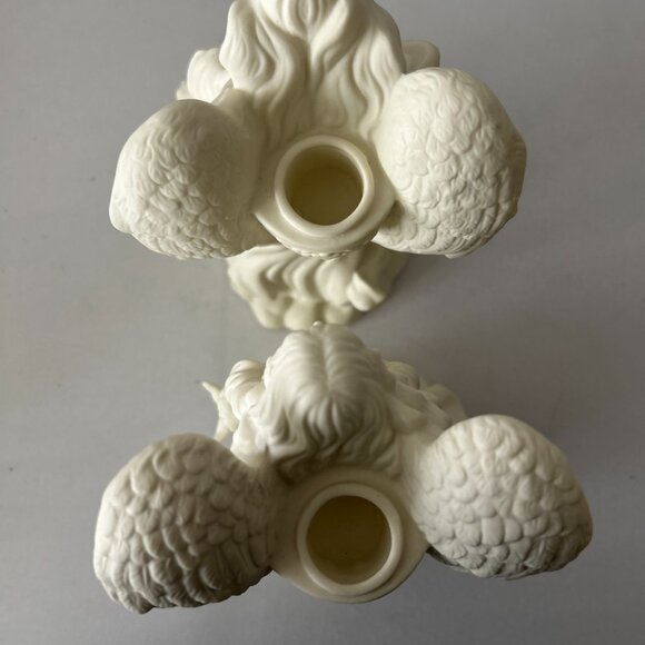 PARTYLITE BISQUE FINISH CANDLE HOLDERS - Picture 4 of 5